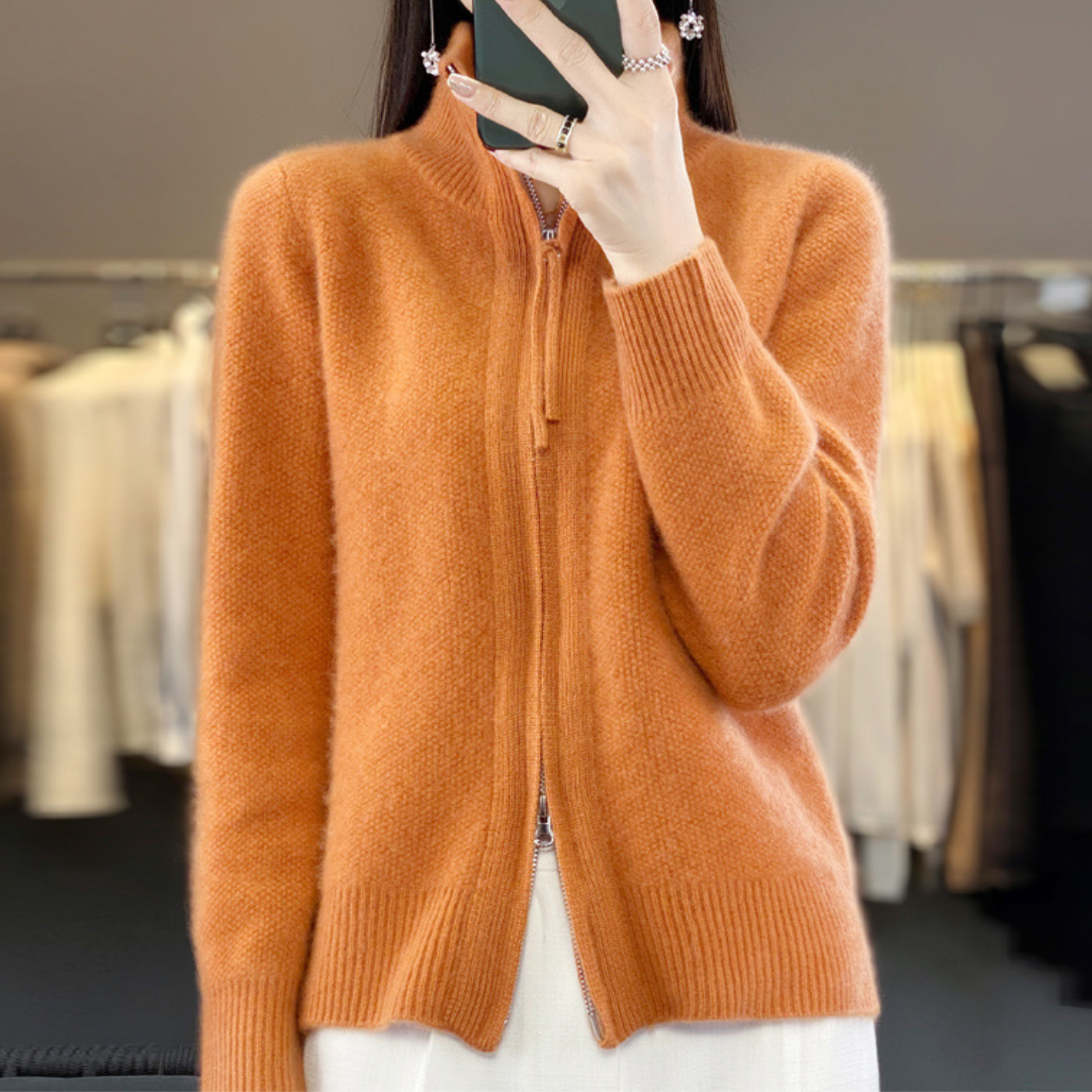Lisa | Gilet zippé en cachemire