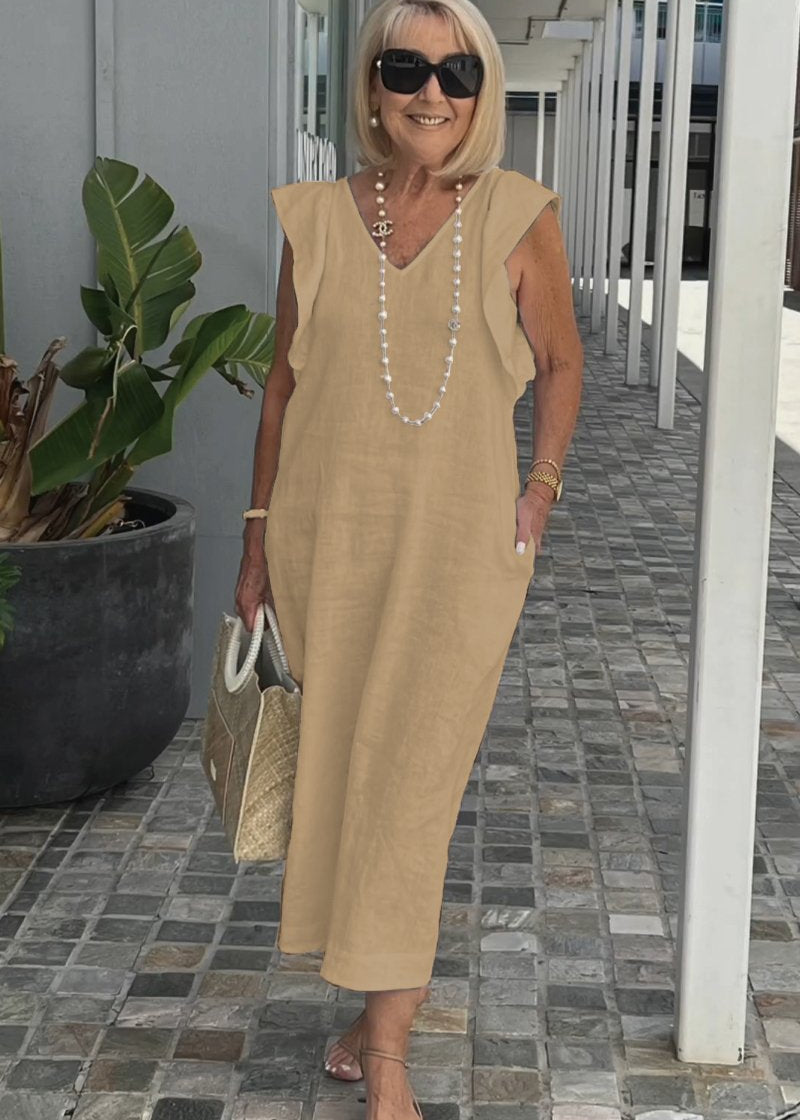 Robe sans manches Nora à col en V