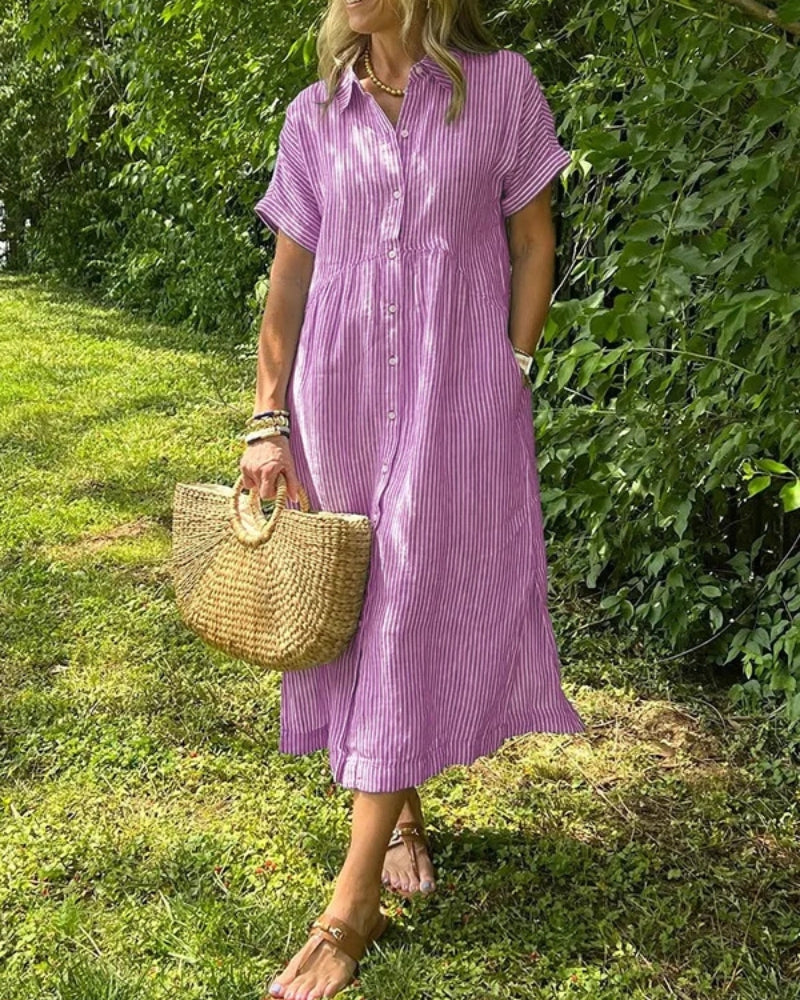 ANOREA - ROBE À RAYURES ÉLÉGANTE