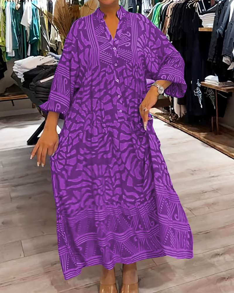LENARA - Robe longue imprimée