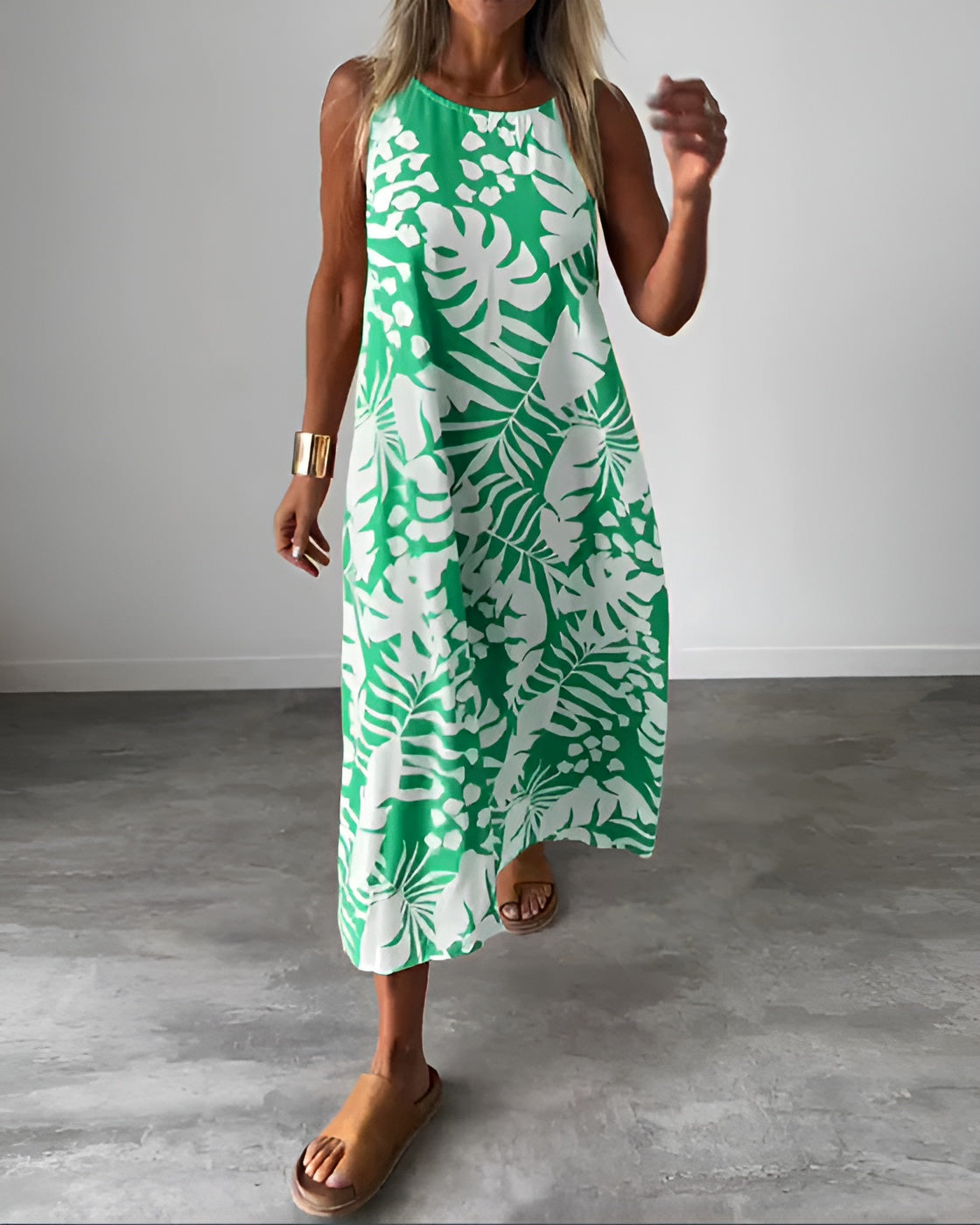 Liora – Robe d'été à imprimé tropical 