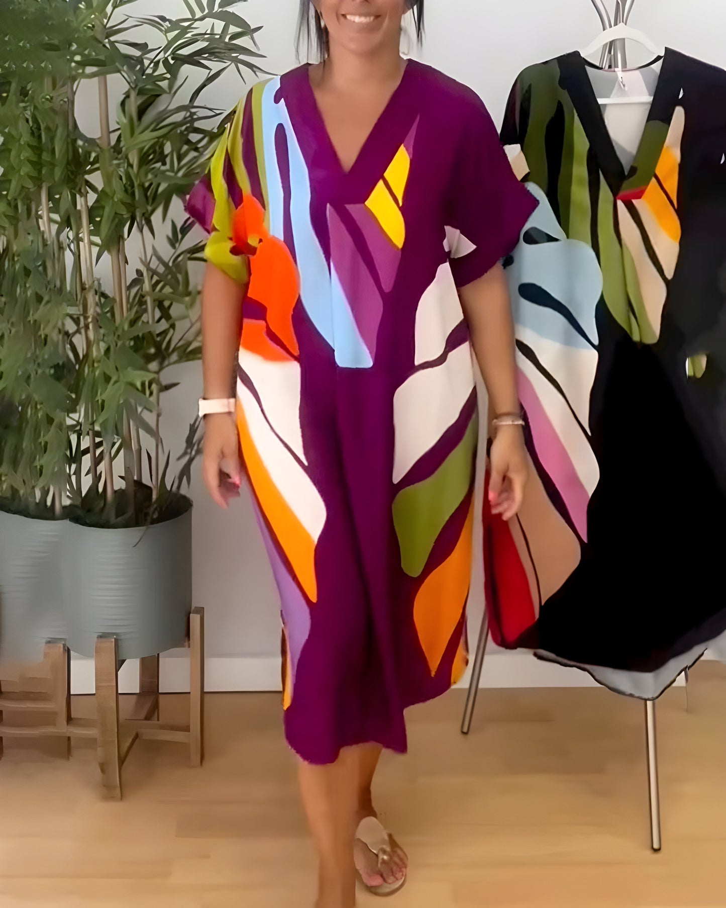 Rosaline™ - Robe décontractée colorée