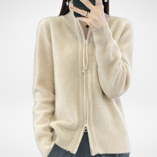 Lisa | Gilet zippé en cachemire
