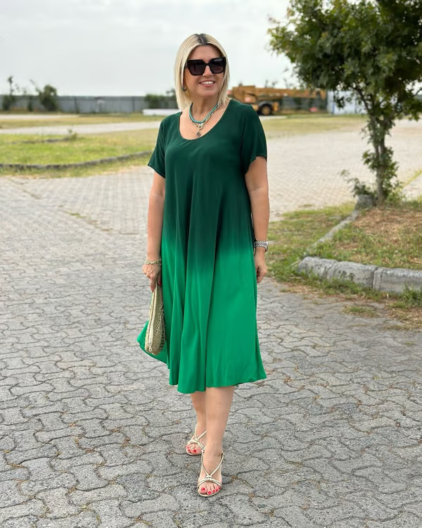 Liora™ – Robe ample aux dégradés de couleurs doux