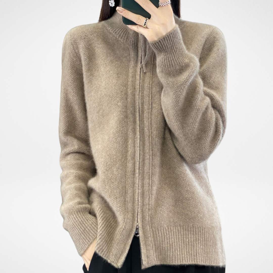 Lisa | Gilet zippé en cachemire