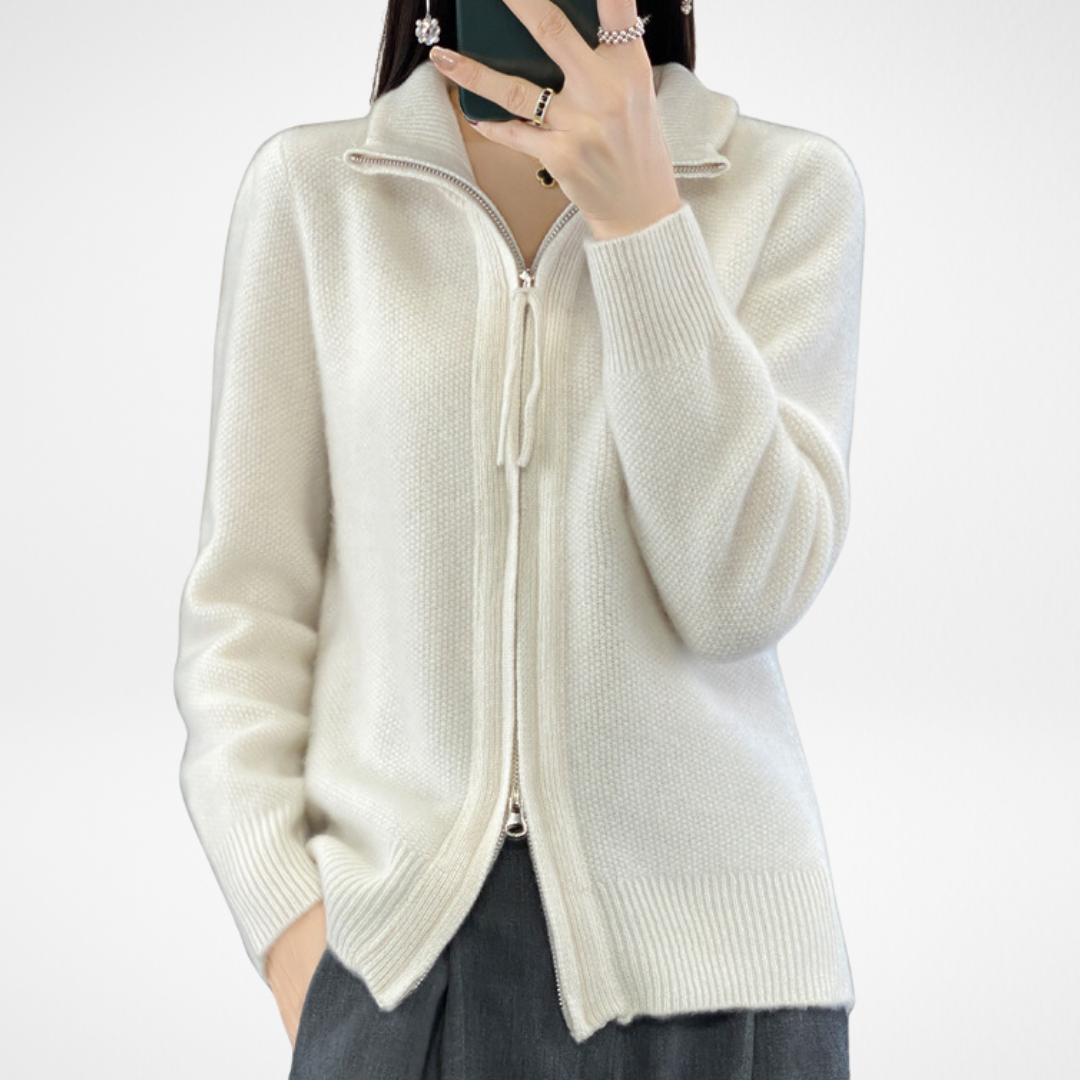 Lisa | Gilet zippé en cachemire