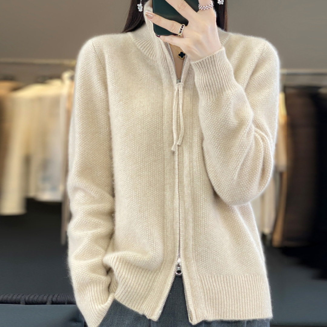 Lisa | Gilet zippé en cachemire