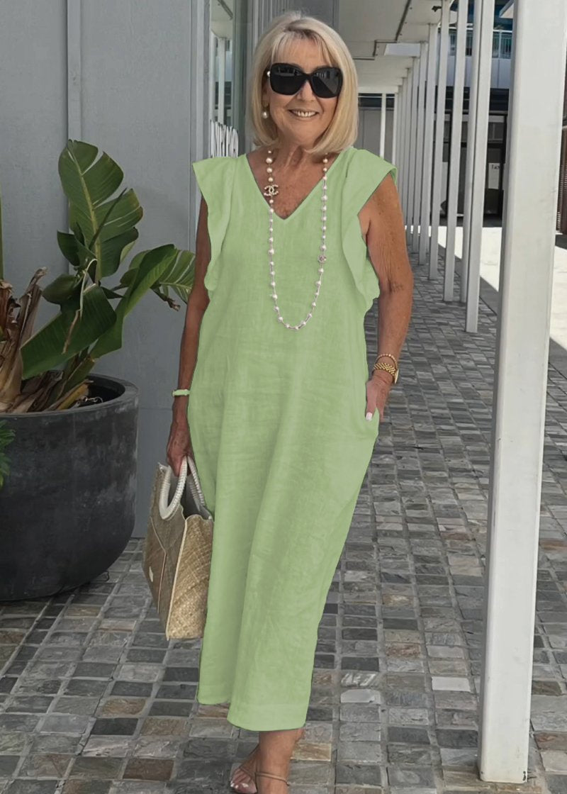 Robe sans manches Nora à col en V
