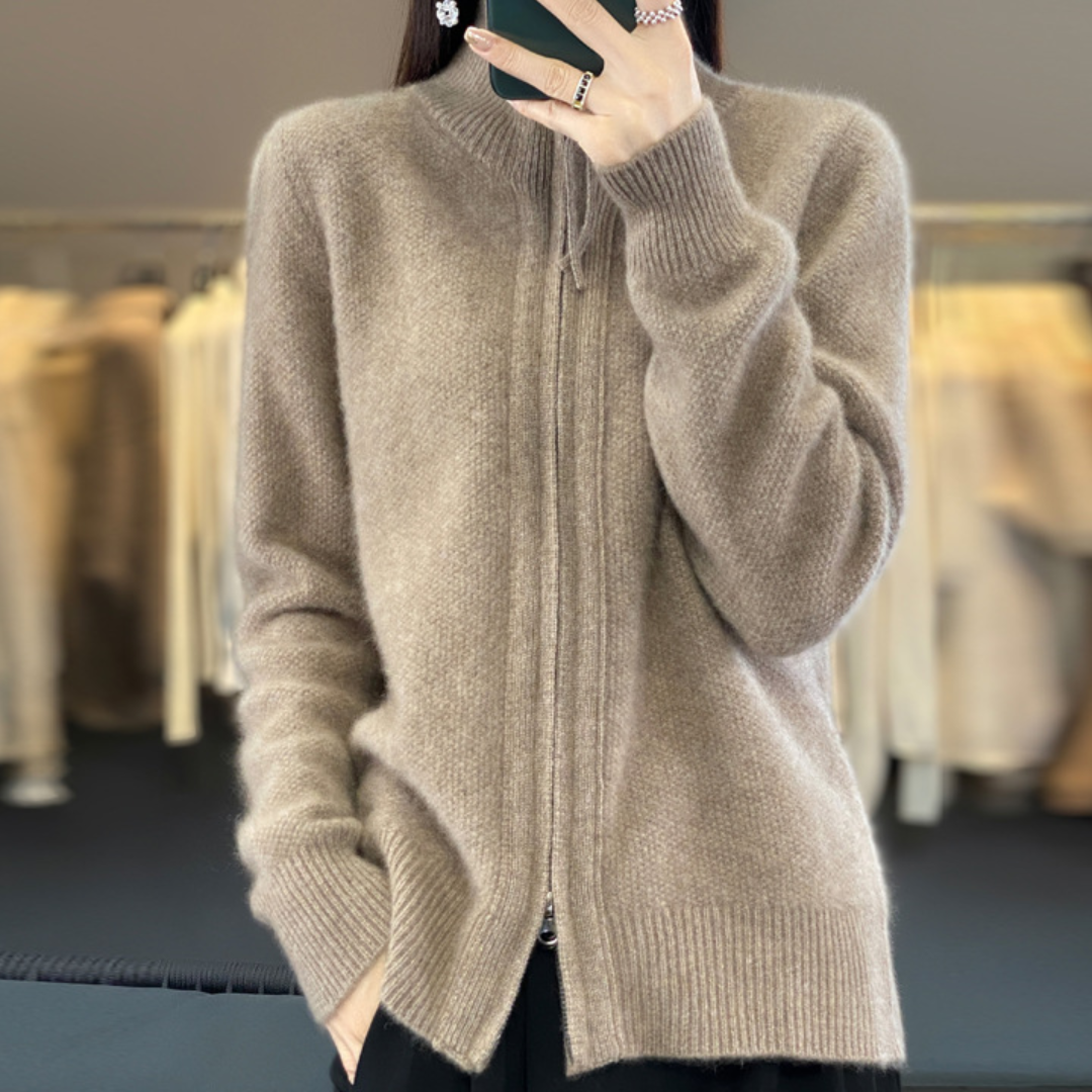 Lisa | Gilet zippé en cachemire