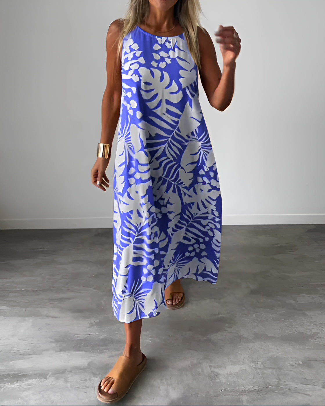 Liora – Robe d'été à imprimé tropical 