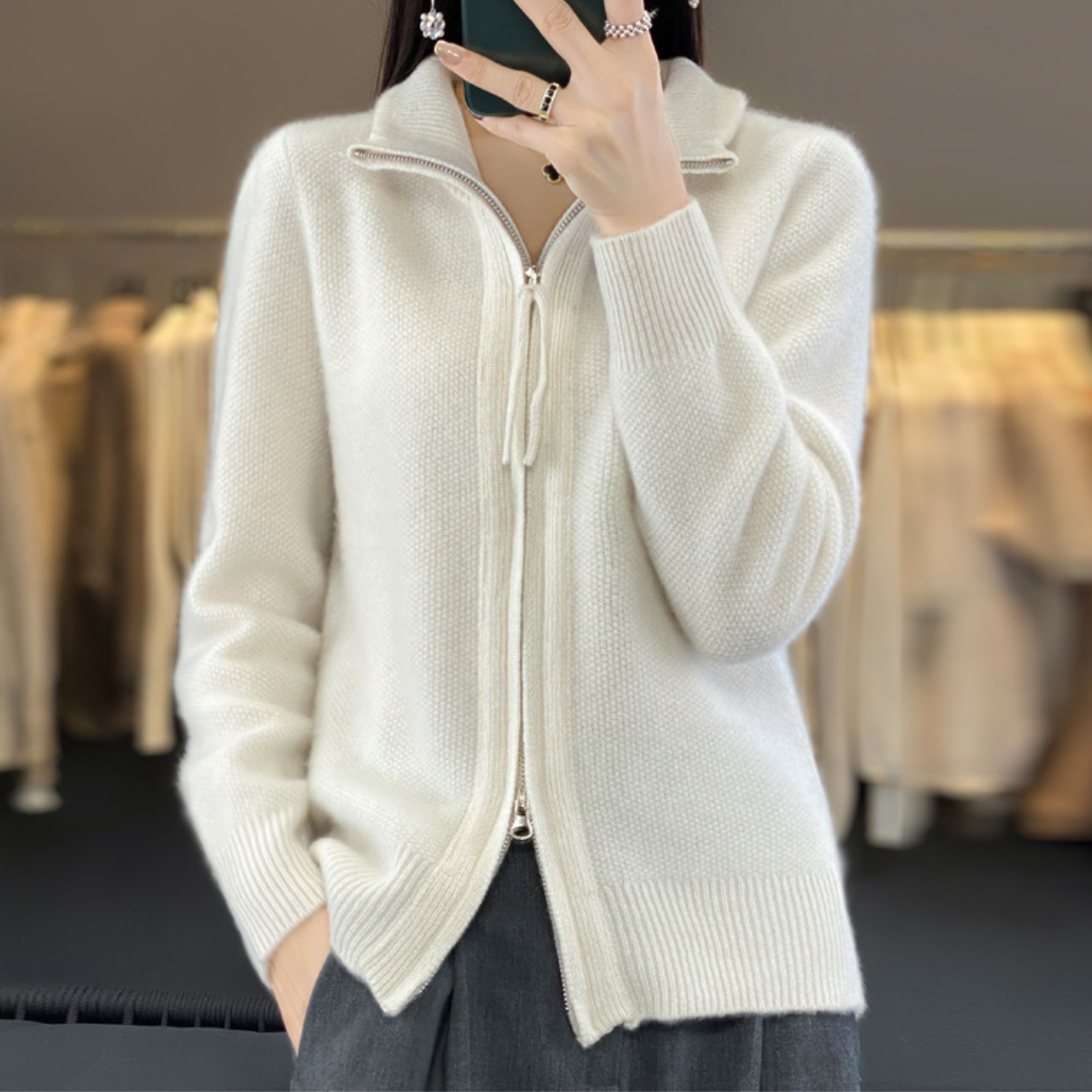 Lisa | Gilet zippé en cachemire