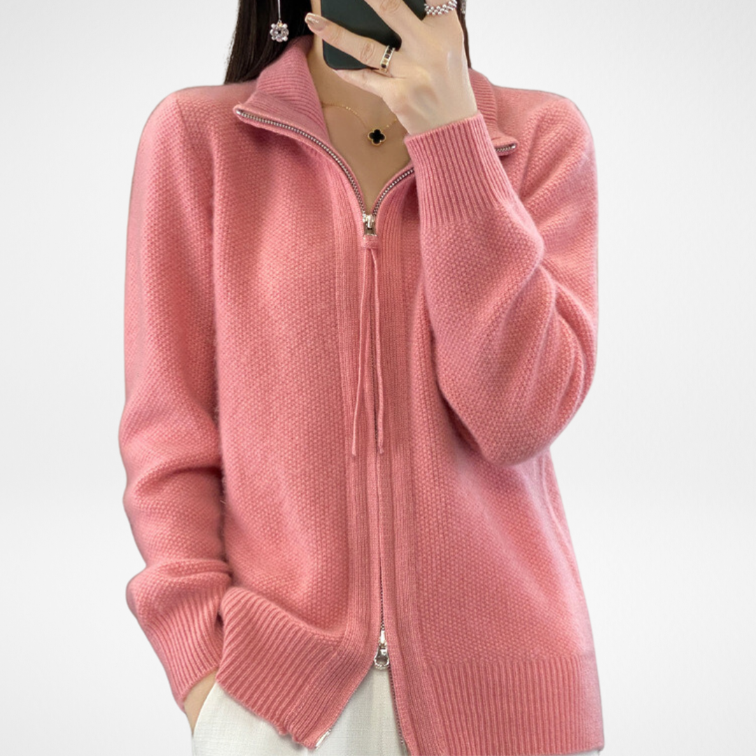 Lisa | Gilet zippé en cachemire