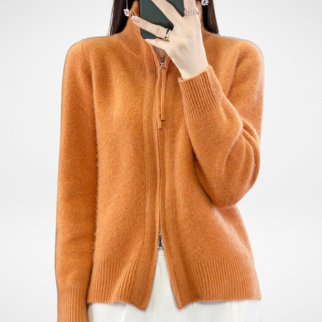 Lisa | Gilet zippé en cachemire