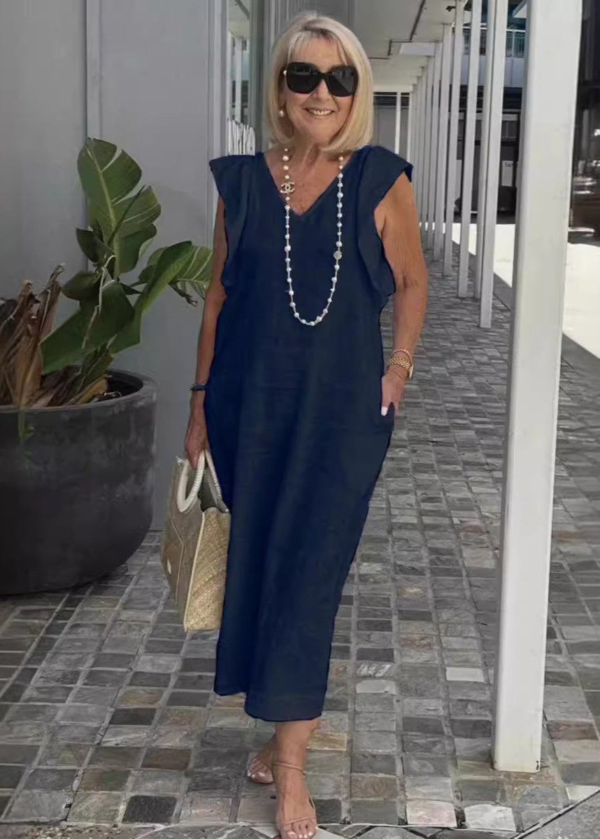 Robe sans manches Nora à col en V