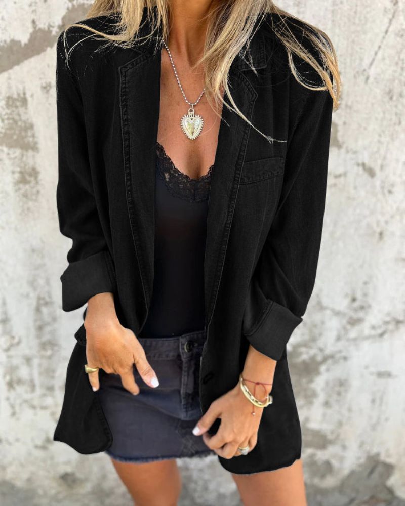 MIREIA - BLAZER EN JEAN DÉCONTRACTÉ 