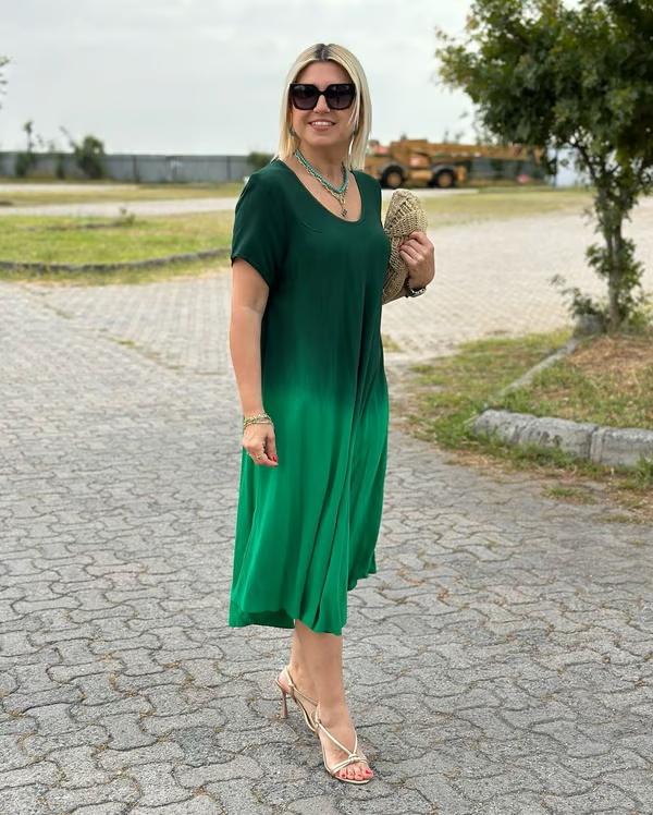Liora™ – Robe ample aux dégradés de couleurs doux