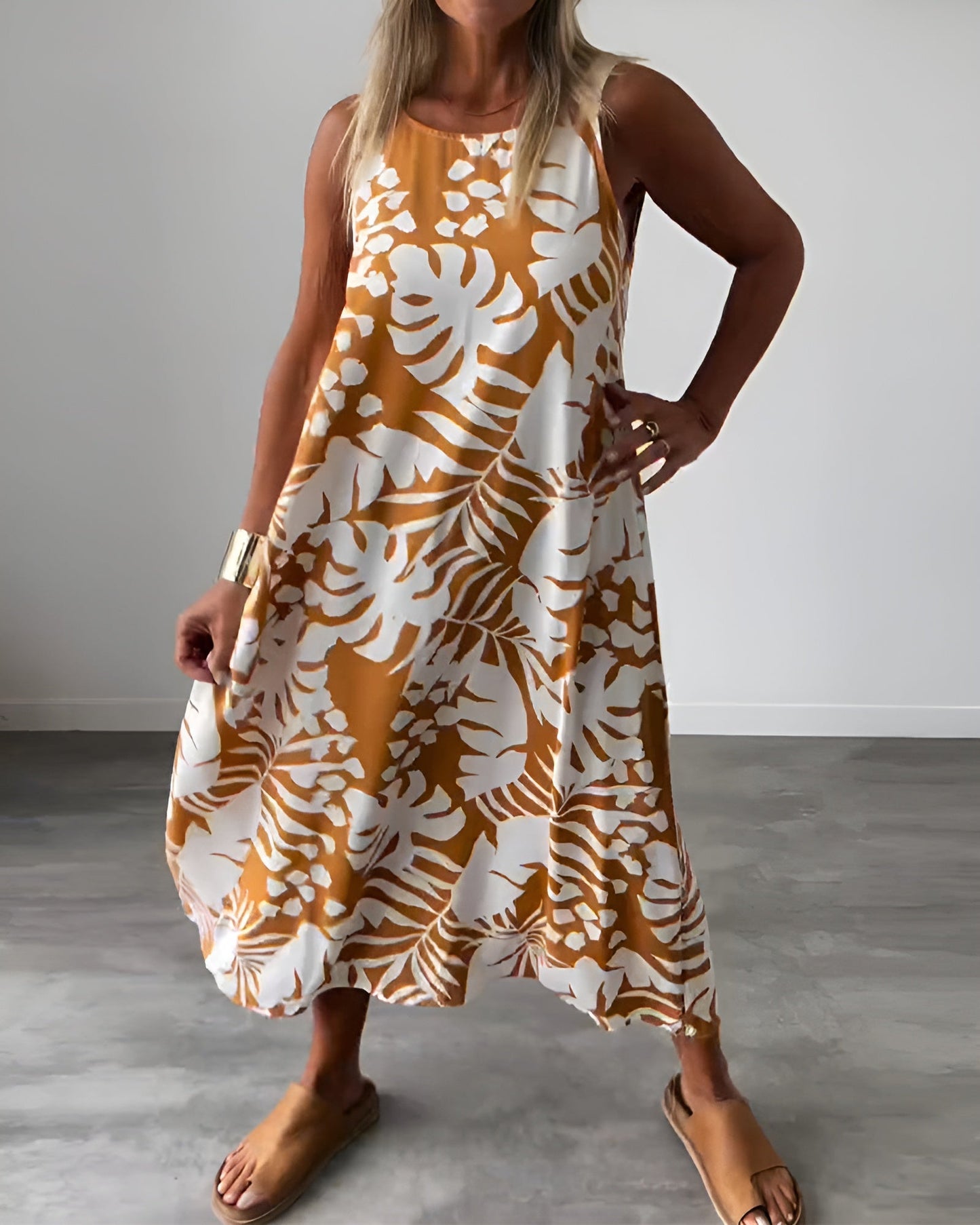 Liora – Robe d'été à imprimé tropical 
