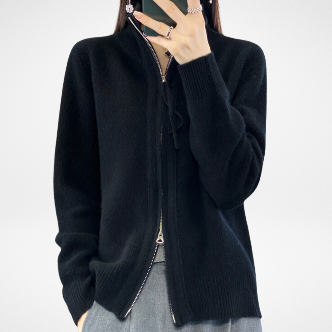 Lisa | Gilet zippé en cachemire