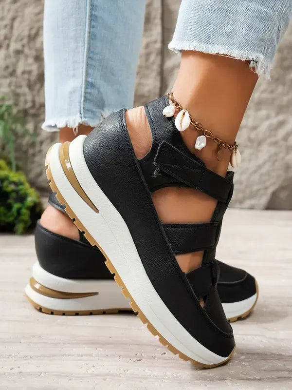 Sandales confortables pour la mariée, fermeture velcro, pour femmes