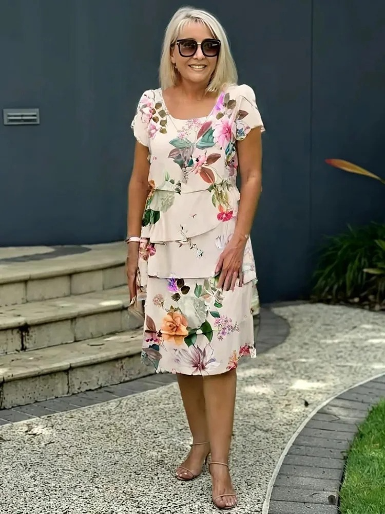 Isabel - Robe longue élégante à fleurs