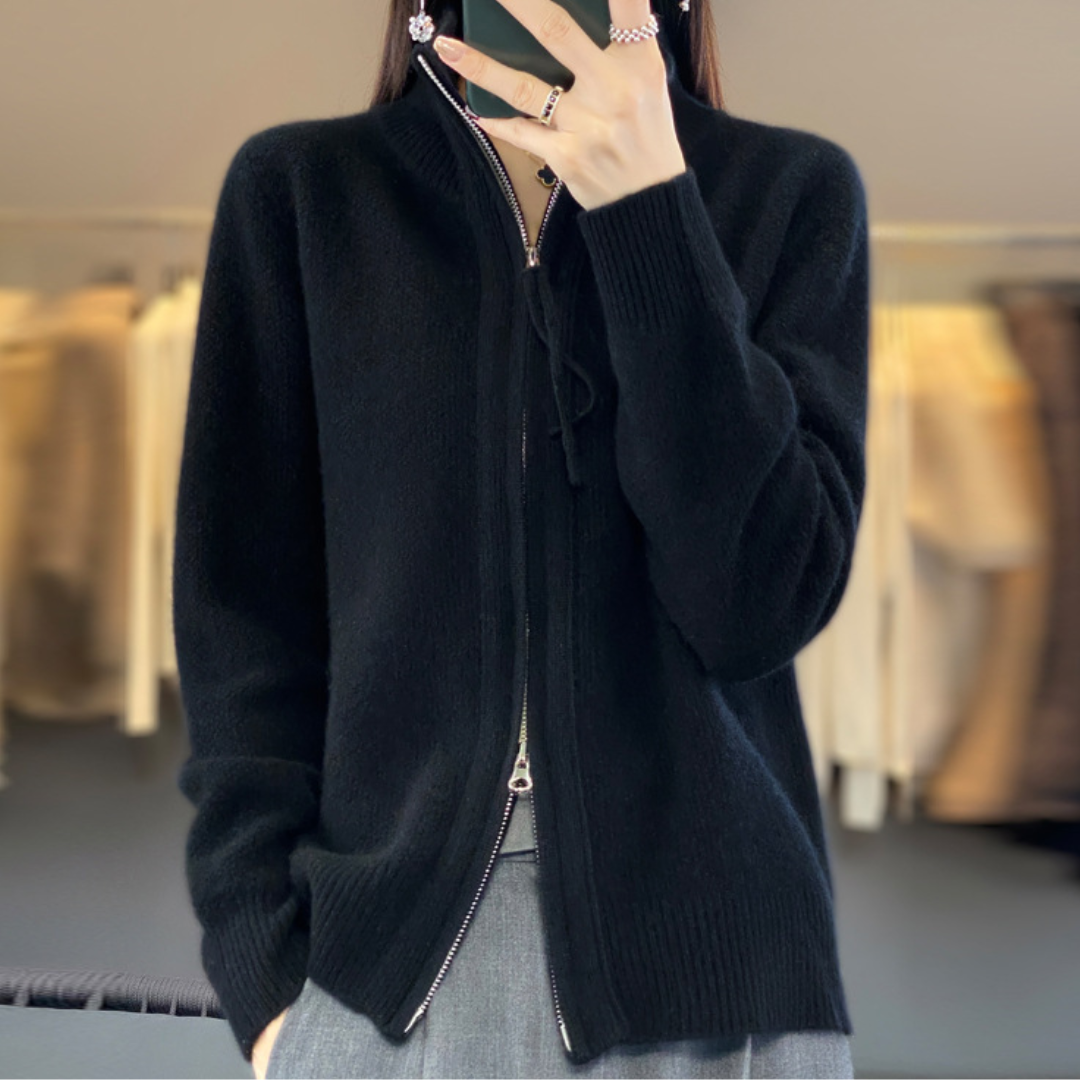 Lisa | Gilet zippé en cachemire