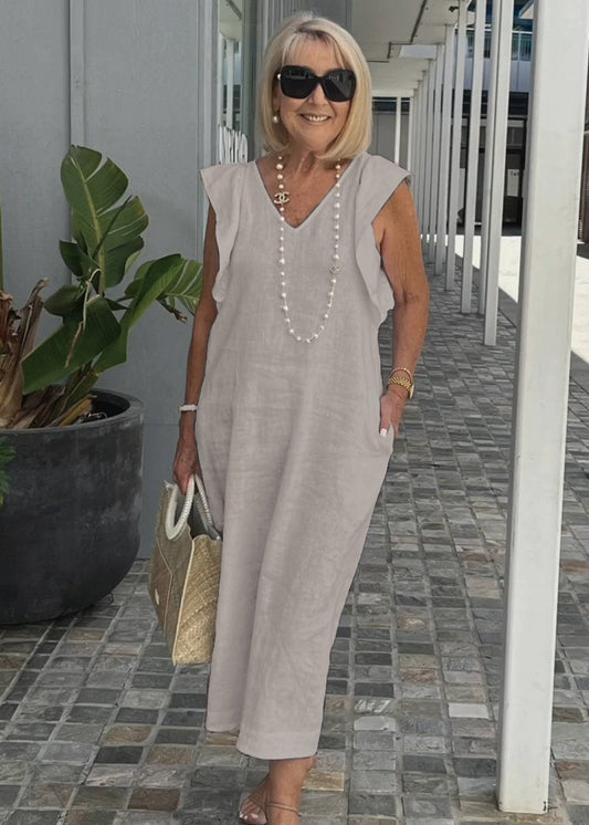 Robe sans manches Nora à col en V