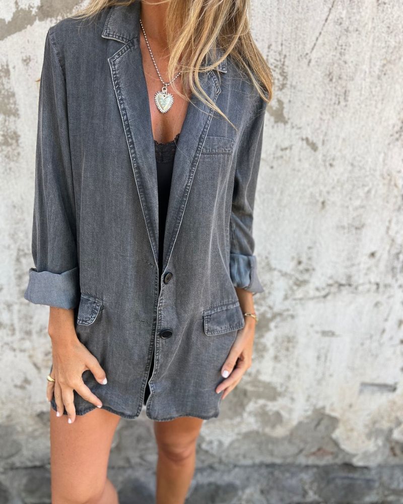 MIREIA - BLAZER EN JEAN DÉCONTRACTÉ 
