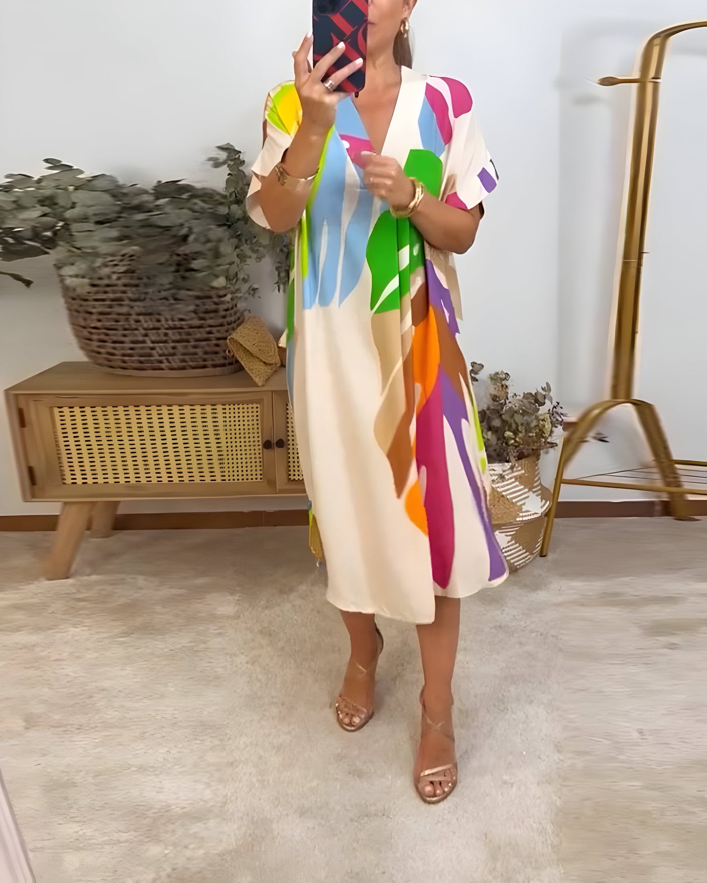 Rosaline™ - Robe décontractée colorée