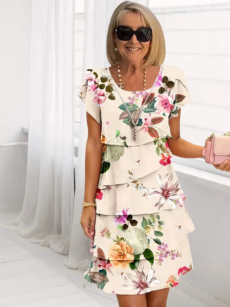 Isabel - Robe longue élégante à fleurs