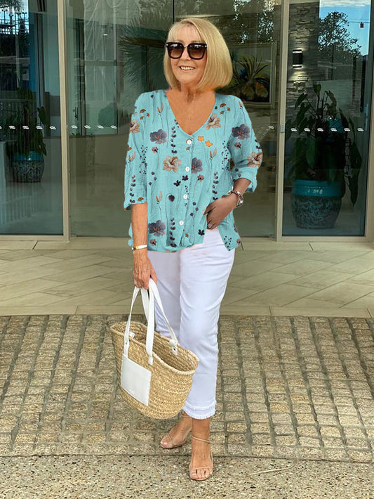 Dorothea - Chemisier fleuri élégant