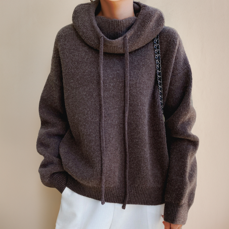Cloe - Pull à col roulé en fine laine mérinos