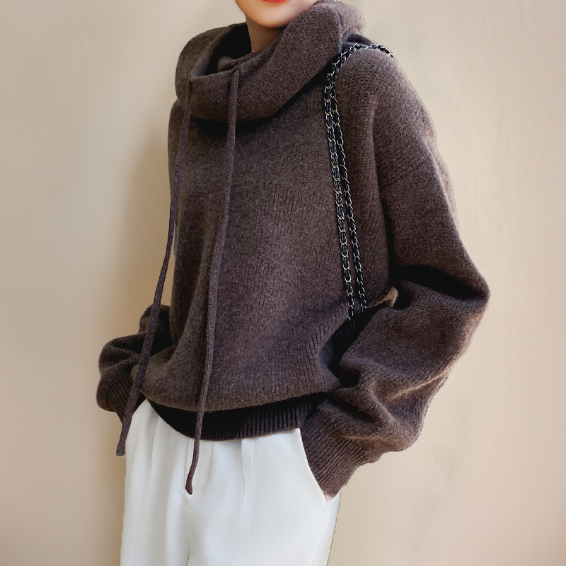 Cloe - Pull à col roulé en fine laine mérinos