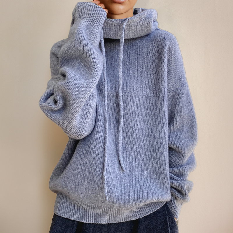 Cloe - Pull à col roulé en fine laine mérinos