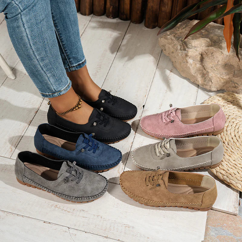 Mocassins décontractés à lacets Soft-Step pour femme 